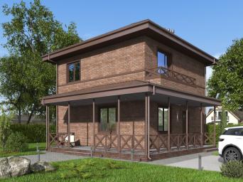 Двухэтажный дом с кухней-гостиной, четыремя спальнями и балконом